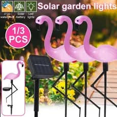 Luz Solar Flamingo À Prova D'água LED Estaca Liga/Desliga Automática Rosa Lâmpada De Chão Ao Ar Livre SHOPSKC2957