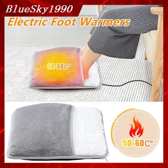 Almofada Aquecedora Elétrica Para Os Pés Com Carregamento USB Universal De Pelúcia Macia E Lavável Aquecedor Doméstico Fácil Instalação De Usar