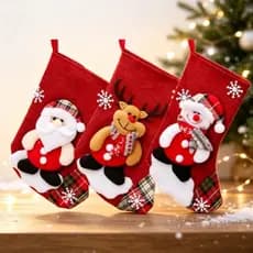 Sacos De Presente De Natal , Meia Santa Urso Elk Boneco De Neve Design , Árvore Pendurado Ornamentos Decoração Do Feriad