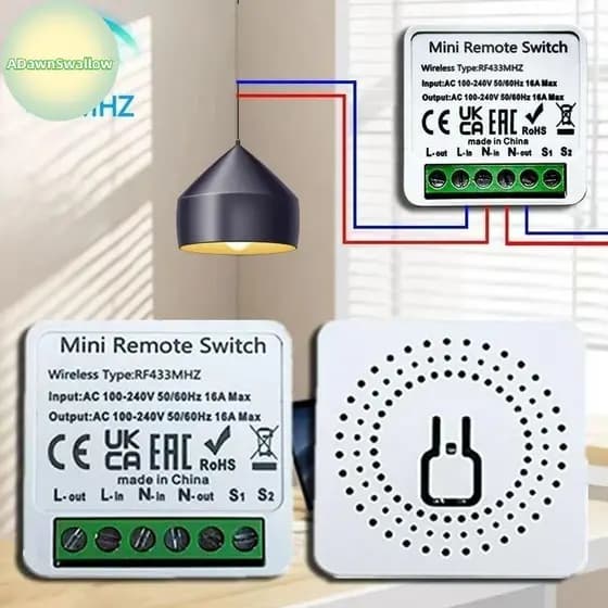 ADS 16A Relé RF433 MHz Interruptor Inteligente Para Controle De Luz Remoto Sem Fio DIY Ideal Automação Residencial BR