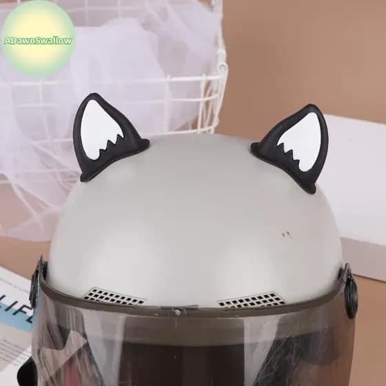 ADS Capacete De Motocicleta Decorações De Orelha De Gato Acessório Para Scooter Bicicleta Adesivo Moto Skate Ciclismo BR