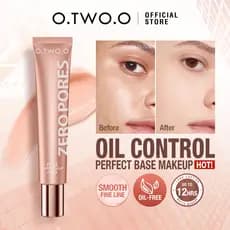 O.TWO.O Base De Maquiagem Hidratante Facial Poro Invisível Foco Suave Controle De Óleo De Longa Duração Brighten Smooth