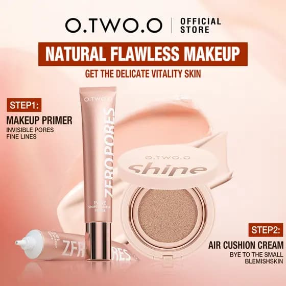 O.TWO.O Conjunto De Maquiagem Facial Primer + Almofada De Ar BB Cream Oil Contorl Corretivo Completo Cosmético