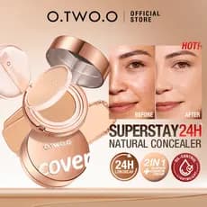 O.TWO.O 2 In 1 Soft Focus Powder & Cushion Cream Long Lasting Waterproof Natural Oil Control Face Makeup
