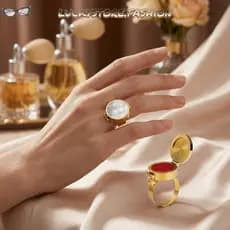 Anel De Batom LUCKYSTORE , Aço Inoxidável Com Design Empacotável De Argola Ajustável De Moda Europeia