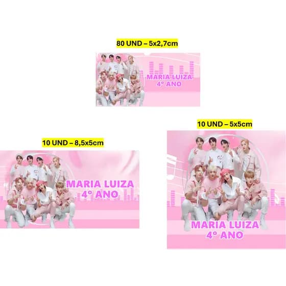 Etiqueta Escolar 100 unidades Stray Kids Etiqueta para material escolar Personalizada
