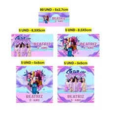 Etiqueta Escolar 100 unidades Huntrax Guerreiras do Kpop Etiqueta para material escolar Personalizada