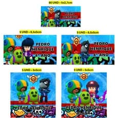 Etiqueta Escolar 100 unidades Brawl Stars Etiqueta para material escolar Personalizada