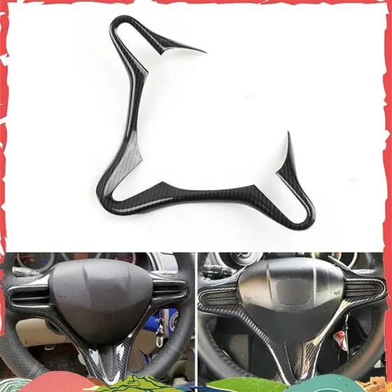 Para A 8a Geração 2006 2007 2008 2009 2010 2011 Acessórios De Fibra De Carbono Tampa Interna Do Volante Trim ighaldjur1