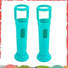 2 Pçs Capa De Silicone Para PartyBox Microfone Anti-Rolamento Caso Protetor Com Base
