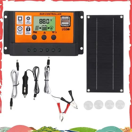 Kit De Painel Solar 600W Com Controlador De Carga 100A 18V Carregamento Para Sistema De Reboque De Barco De Acampamento