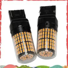 2 Pçs Super Brilhante Canbus T20 7440 W21W Wy21W 144-Smd Luz Reversa Sinal De Volta Livre De Erros Sem Flash Lâmpadas Le