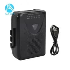 Leitor De Fita Cassete Portátil Para Alto-Falante Embutido Rádio AM/FM Com Entrada De Fone De Ouvido De 3.5mm , Reprodut