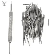 108pcs 8-25mm De Aço Inoxidável Pulseira Barra De Ligação Da Mola Removedor De Pinos Nova Prata