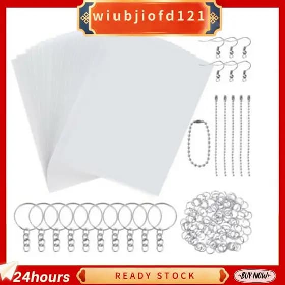 Shrinky Arte Papel Folha Termo Retrátil Kit De Plástico Buraco Perfurador Chaveiros Lápis Desenho DIY
