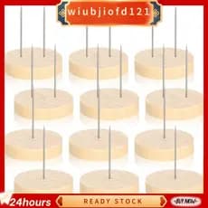 12pçs Suporte De Boneca De Crochê Feltro Animal Brinquedo Base De Madeira Figura De Ação