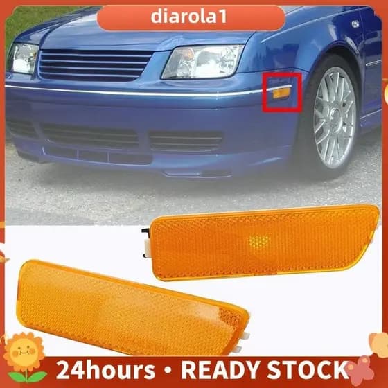2Pcs Luz De Marcação Lateral Do Pára-Choques Dianteiro Carro Repetidor De Lâmpadas De Sinalização Para GOLF MK4 1999-2005