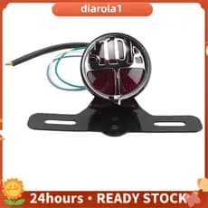 Motocicleta Retro Lanterna Traseira Parar Luz Da Cauda Placa De Identificação Suporte Lâmpada Chopper Freio