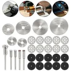 6/30Pcs Mini Acessórios Conjunto Circular Lâmina De Serra Disko De Corte 5 Mandril , Cortador De Roda De Metal Resina