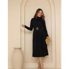 vestido Lãzinha com cinto/ moda modesta/ vestido manga longa/evangelico