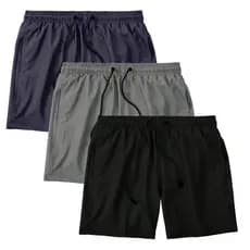Kit 3 Bermuda Masculina Tactel Lisa Adulto