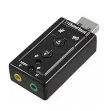 Adaptador USB de placa de som 7.1 canais