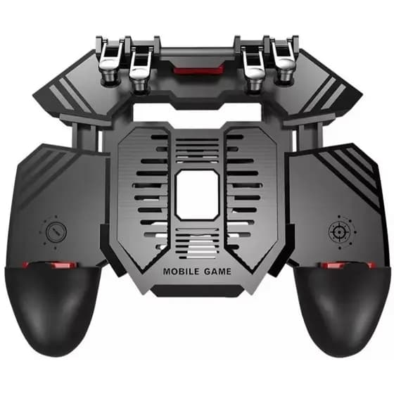 Gamepad ak77 com 4 gatilhos e cooler para celular