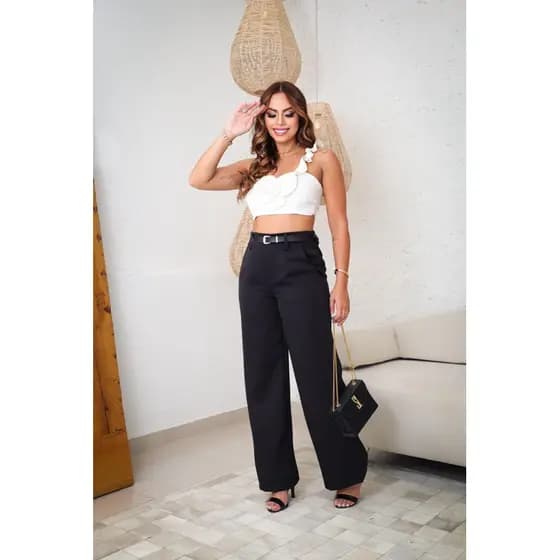Calça Alfaiataria Feminina Cintura Alta Elegante Social Confortável para Trabalho e Dia a Dia