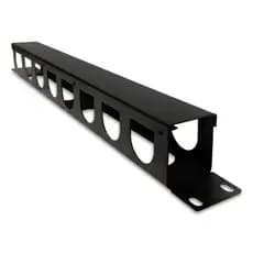 Guia organizador de Cabos 1U Horizontal Fechada Padrão rack de servidor 19 Preta