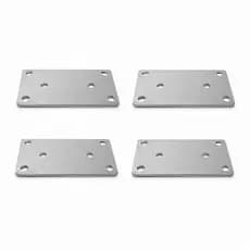 Kit 4 Placas de Junção União para Madeira em Aço Galvanizado 80x40mm Alta Resistência