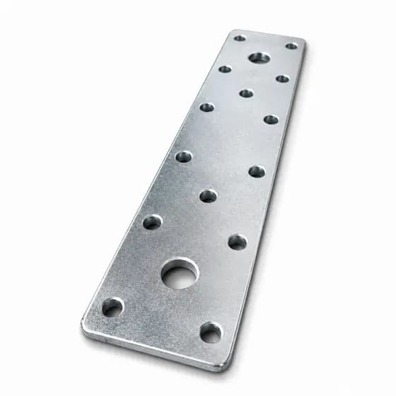 Chapa Reta Junção Galvanizada 40x180x3mm Aço A36 Reforço para Móveis