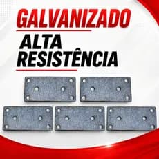 5 Placa De Junção União De Madeira Aço Galvanizado 80x40mm Alta Resistência