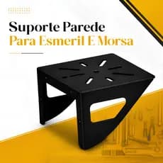 Suporte Parede Para Esmeril E Morsa de Bancada Aço Reforçado