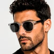 Óculos de Sol Hexagonal Premium Elegante Vintage Proteção UV Acetato Luxo Unissex