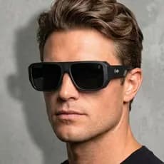 Óculos de Sol Quadrado Luxo Polarizado Grande Masculino e Feminino Premium Com UV400