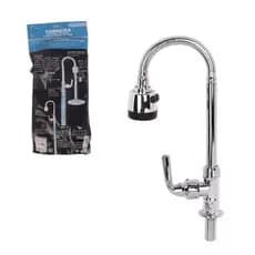 Torneira Gourmet Flexível Inox Ducha Embutida Suporte Mesa Alta Resistência Praticidade