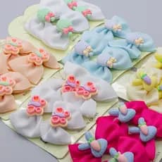 Kit 12/24 Presilhas Bico de Pato Laço com Detalhe Cores Diversas