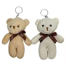 Kit 12 Mini Urso Pelucia Chaveiro Com Laço Love Cesta Fofo Lembrancinha Namorados - 10cm