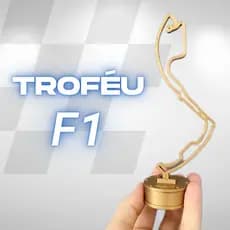 Miniatura Troféu Circuito de fórmula 1 Tributo Monaco Interlagos