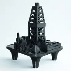 Miniatura Plataforma de Petróleo em Impressão 3D