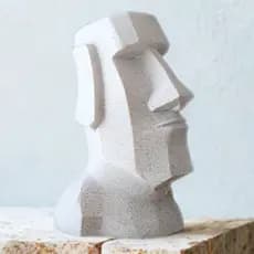 Porta caneta e lápis Moai Ilha de Páscoa - Impressão 3D