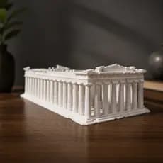 Escultura do Templo Grego Partenon em Miniatura 3D