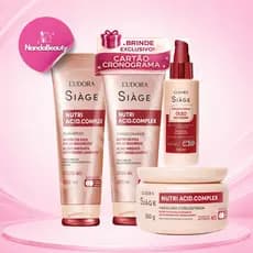 Kit Nutrição capilar para cabelos porosos e elasticos  - Nutri Acid Eudora Siáge kit nutriacid Eudora