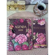Agenda 2026, + Com Bloco TO DO LIST (lista de tarefas), Agenda 2026 Floral,Agenda 2026 Flores, Agenda Organizacional