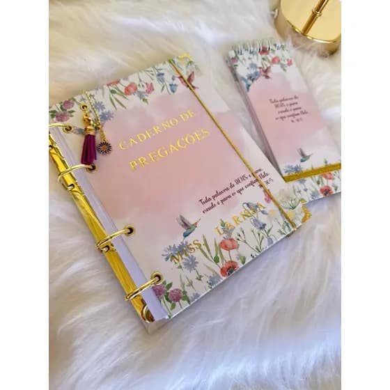 Caderno de Pregações / Fichário / Caderno de Esboço / Caderno personalizado/ Caderno de Esboço bíblico / Planner /Agenda
