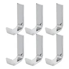 kit 6 Cabide Simples quadrado para Toalha Gancho em Aço Inox Alumínio