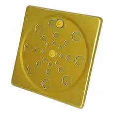 Tampa P/ Ralo Grelha Quadrado 10cm Abre/ Fecha - DOURADO