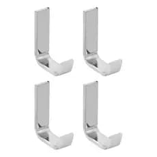 Kit 4 Cabides Inox Cromado Banheiro Porta Toalhas Roupas cabide Atrás Porta Fixação