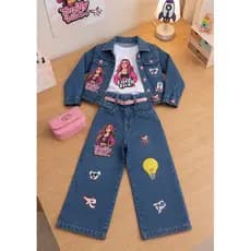 Conjunto infantil/conjunto jeans/conjunto de menina/Emilly vicky