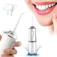 Irrigador Bucal USB Multifuncional 3 em 1 Jato Água Fio Dental Limpador Dentes
